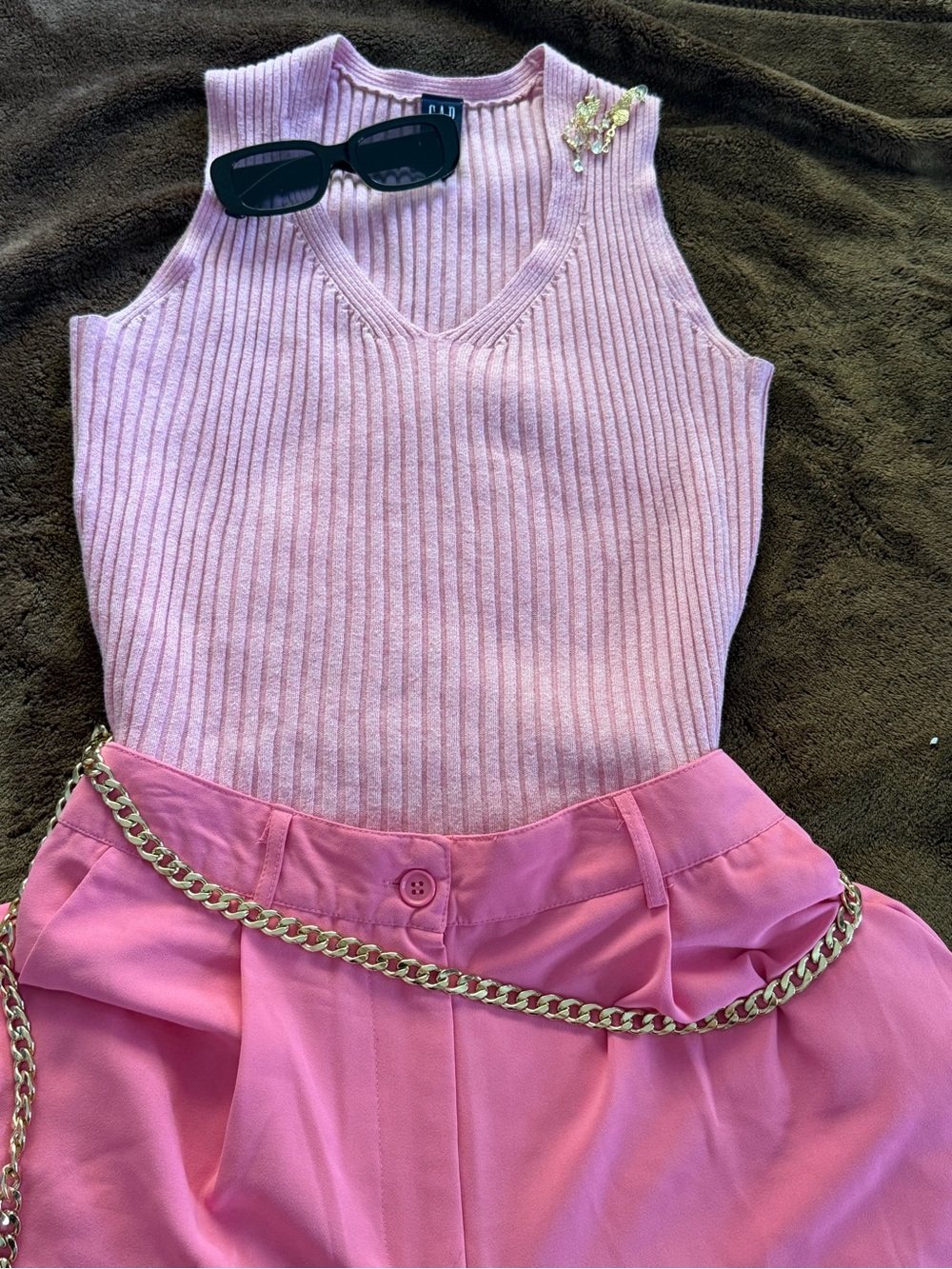 Pink office pants